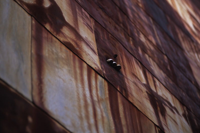 rostige Hauswand